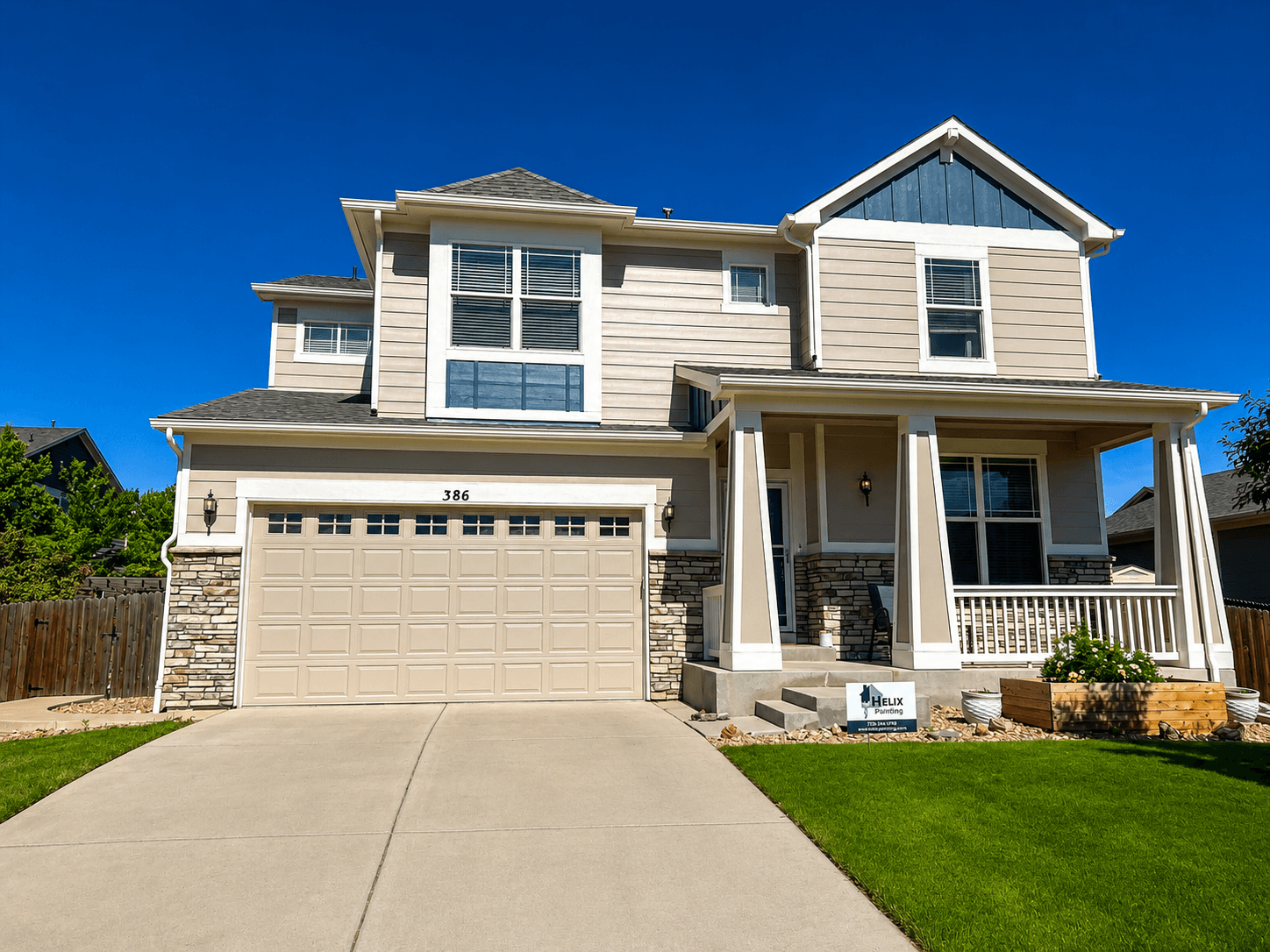 House exterior after Helix Painting repaint