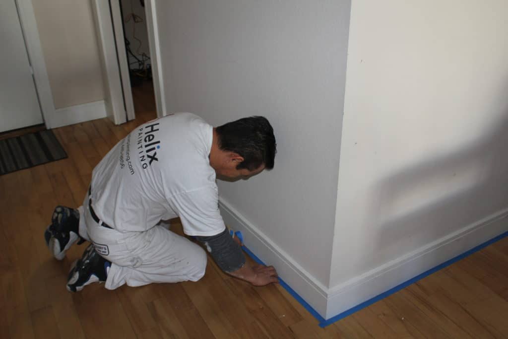 helix painter preparing room for painting
