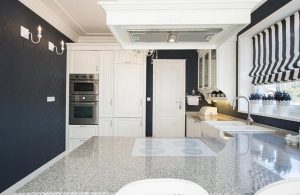 black and white painted kitchen