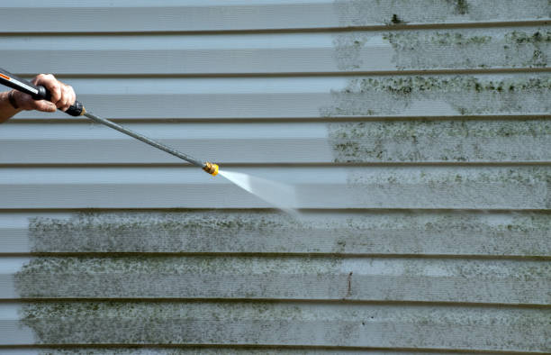 pressure washing and hand scraping